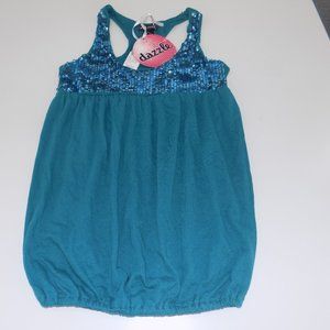 Wet Seal Sequined Turquoise Tank Top  Small